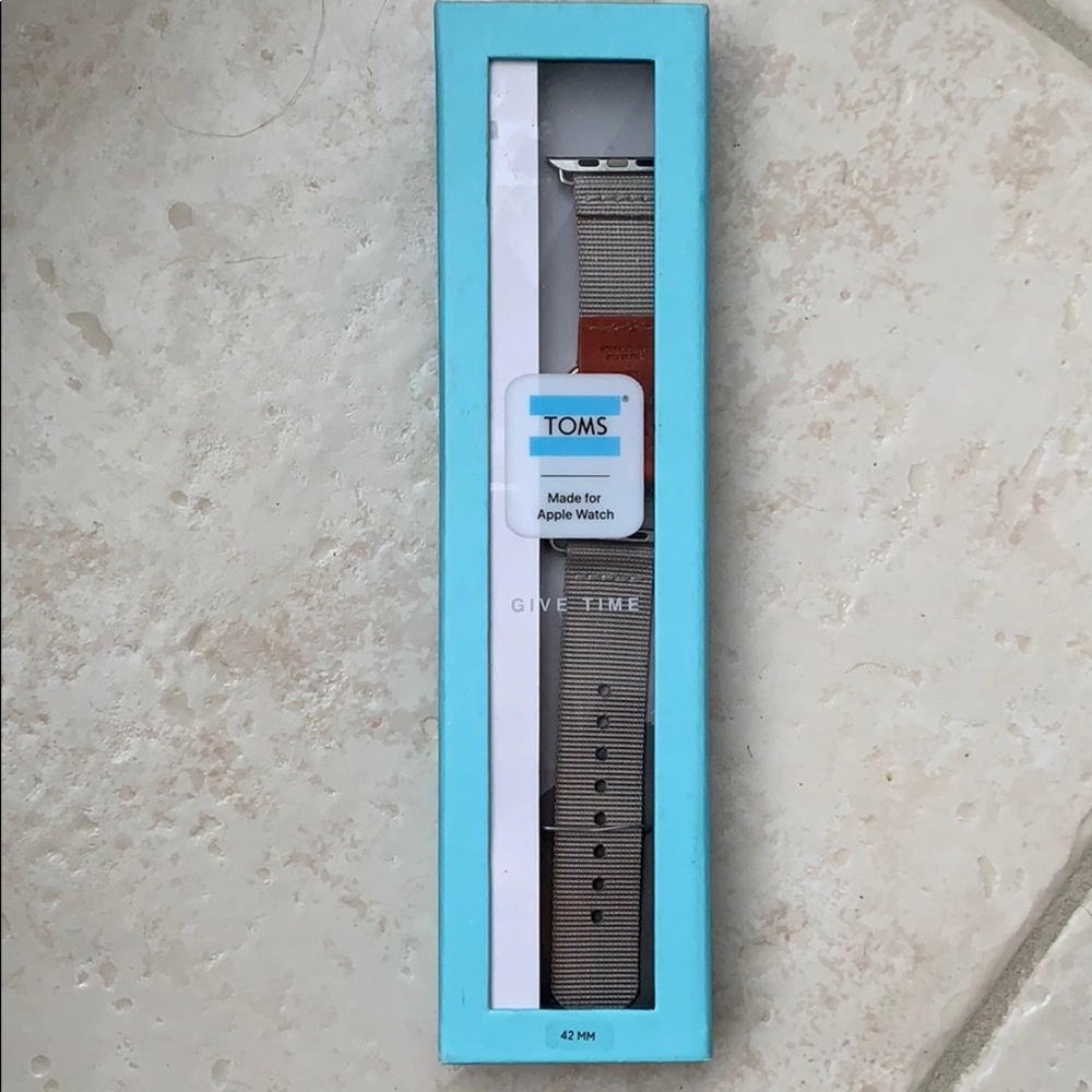 New Toms Apple Watch 42 mm band Gray